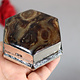 vintage Hand Crafted stunning Afghan Pillbox Box brass agate Gemstone decorated from Afghanistan No:IT56