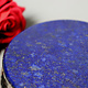 vintage Hand Crafted stunning Afghan Pillbox Box brass Lapis Lazuli decorated from Afghanistan No:IT62