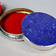 vintage Hand Crafted stunning Afghan Pillbox Box brass Lapis Lazuli decorated from Afghanistan No:IT62