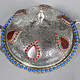 Extravagant handmade  oriental nickel silver entree dishes Bowl Tureen With Lid And Handles from Afghanistan No:K