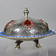 Extravagant handmade  oriental nickel silver entree dishes Bowl Tureen With Lid And Handles from Afghanistan No:K