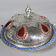 Extravagant handmade  oriental nickel silver entree dishes Bowl Tureen With Lid And Handles from Afghanistan No:K