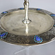 Vintage Extravagant islamic nickel silver 2-Tier cake stand Etagere  from Afghanistan