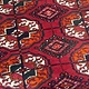 antique ersari hand-knotted  turkmen  bukhara  carpet. 22/1