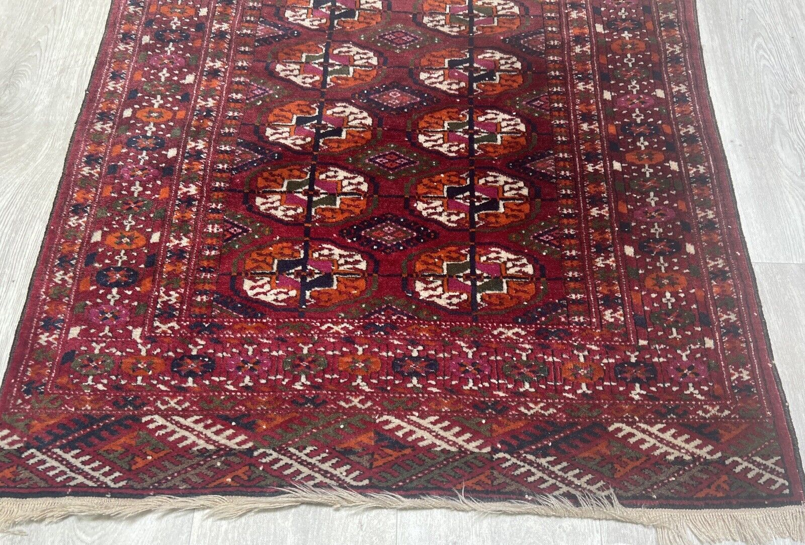 120x83 cm antik  turkmen  Bukhara  Teppich  22/2