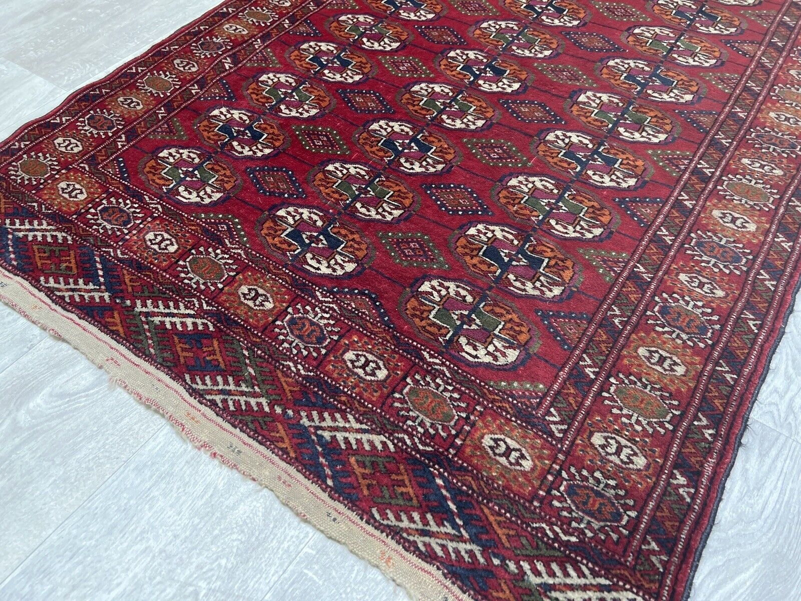 150x105 cm antik  turkmen  Bukhara  Teppich  22/3