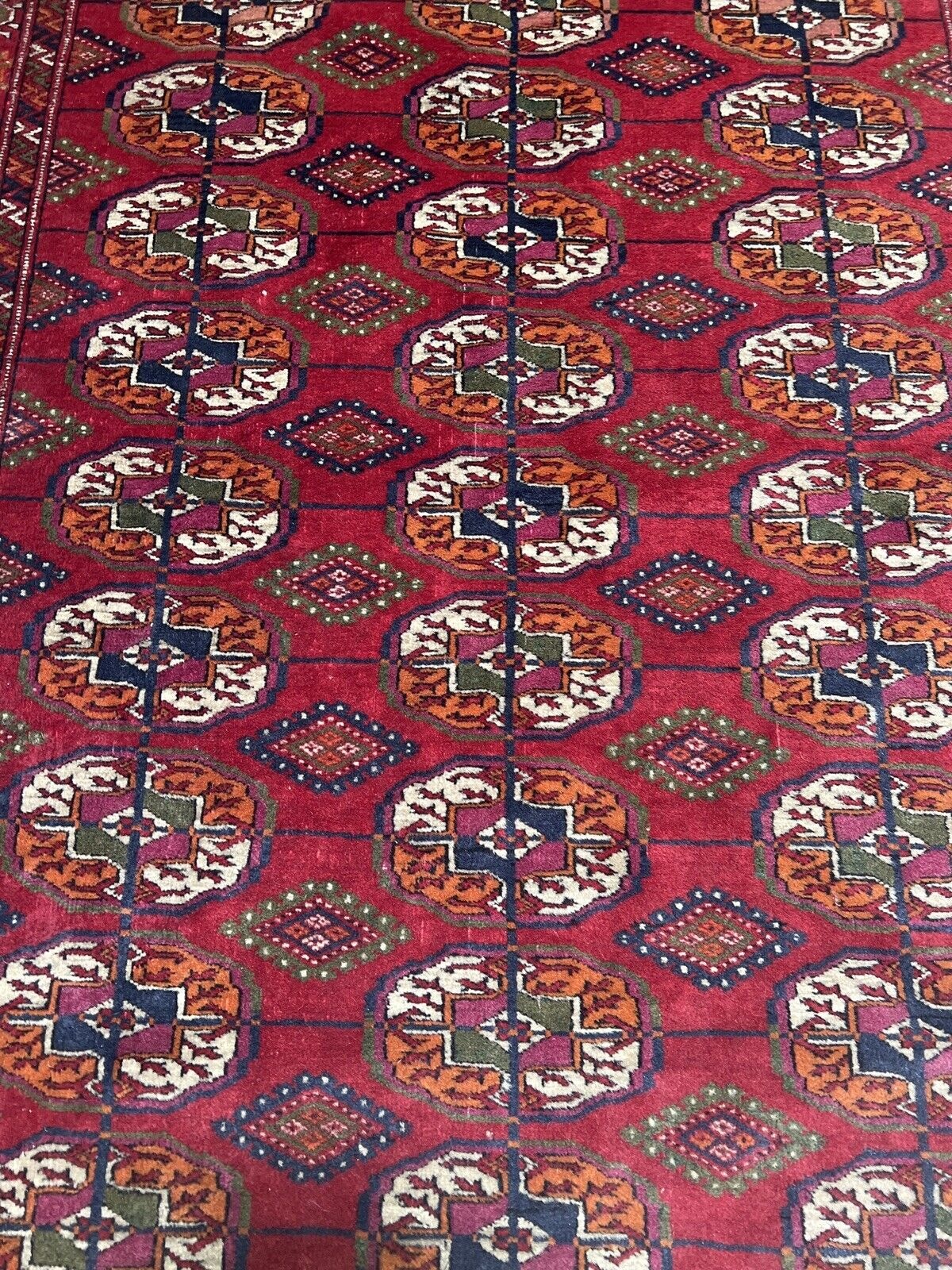 150x105 cm antique ersari hand-knotted  turkmen  bukhara  carpet. 22/3
