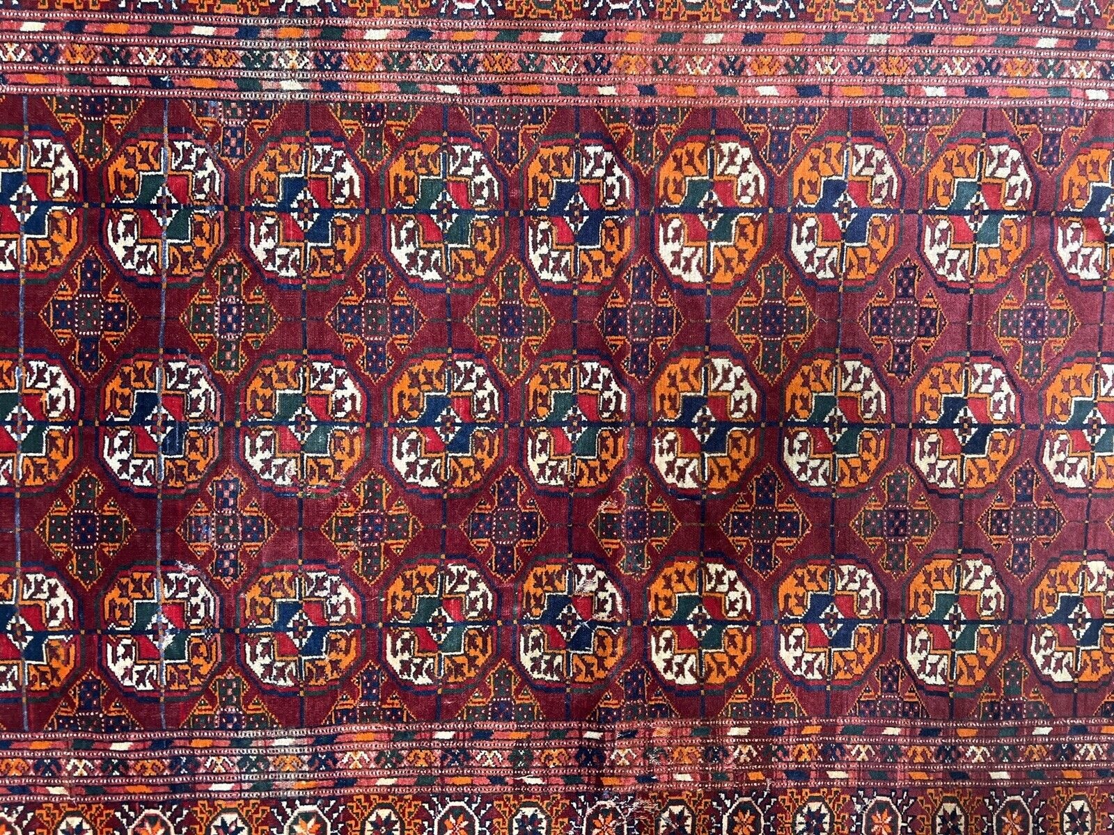 200x115 cm antik  turkmen  Bukhara  Teppich  22/5