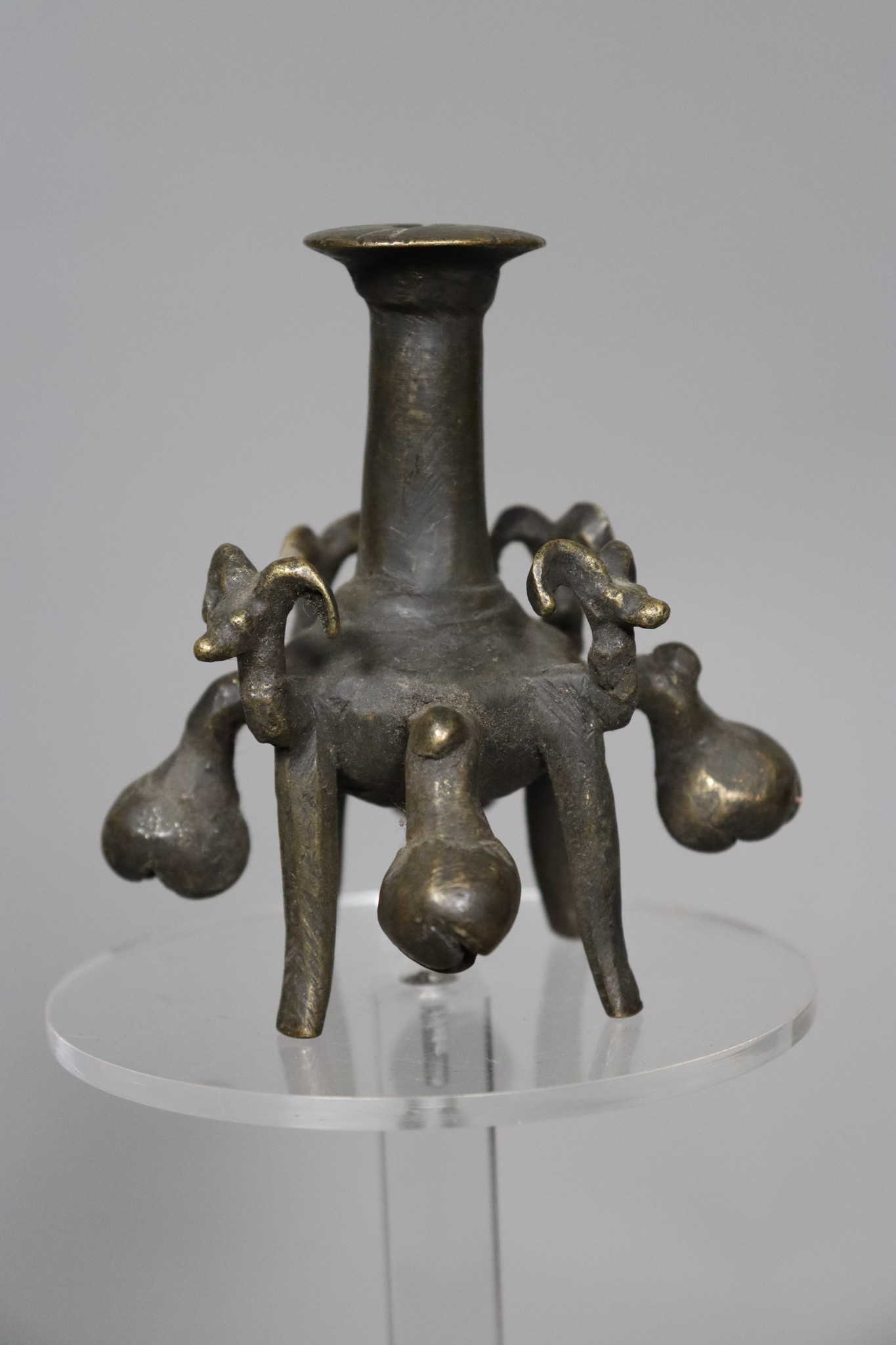 antike islamische Bronze Kohlpulverflasche Surmadani Kajal Flaschenbehälter (S)