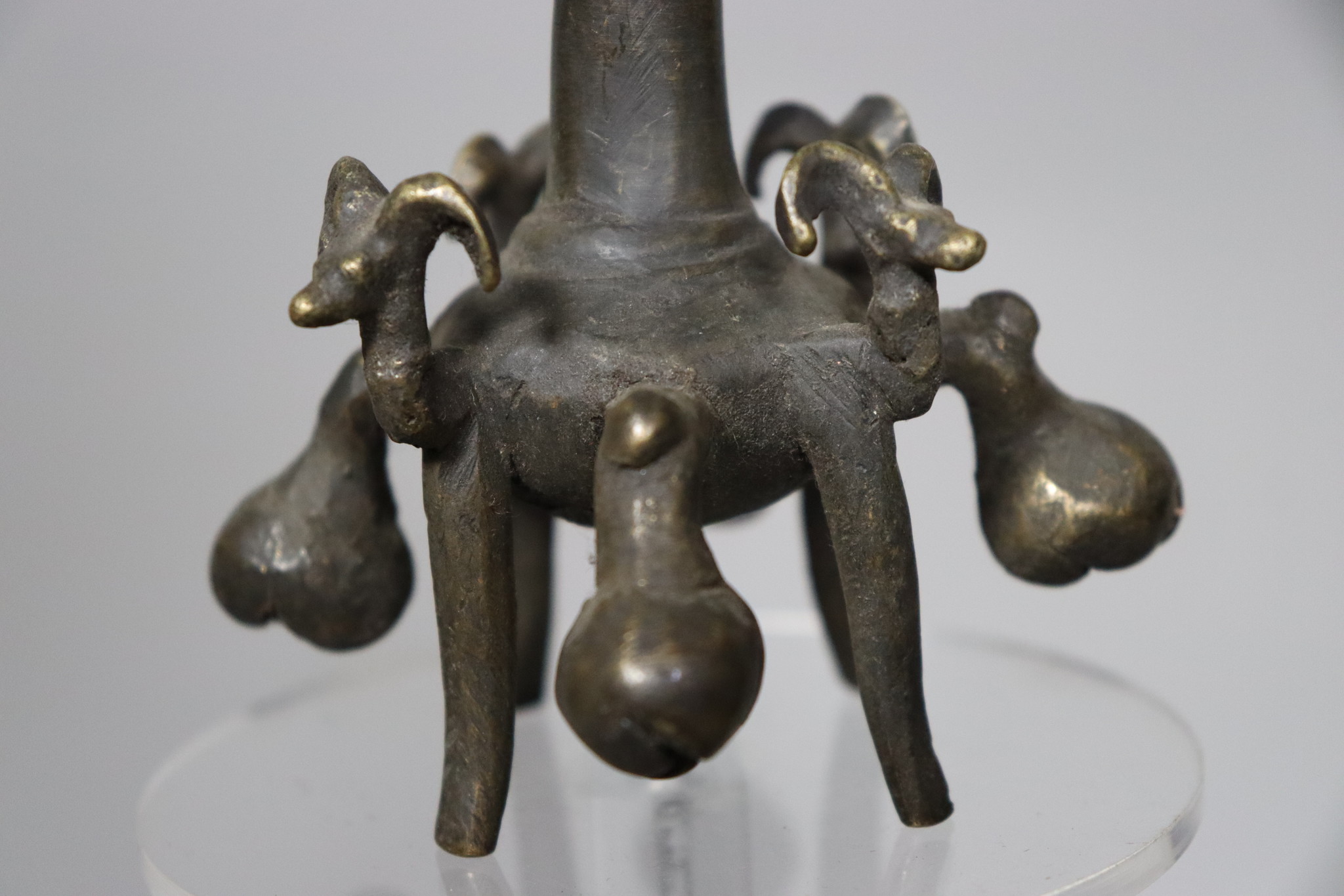 antique islamic Bronze Kohl powder Flask Surmadani Kajal bottle container (S)