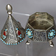 nickel silver box jewelry box casket Lidded Box / Bowl entree dishes Bowl Tureen With Lid  from Afghanistan pyramid 21/B