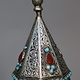 nickel silver box jewelry box casket Lidded Box / Bowl entree dishes Bowl Tureen With Lid  from Afghanistan pyramid 21/B