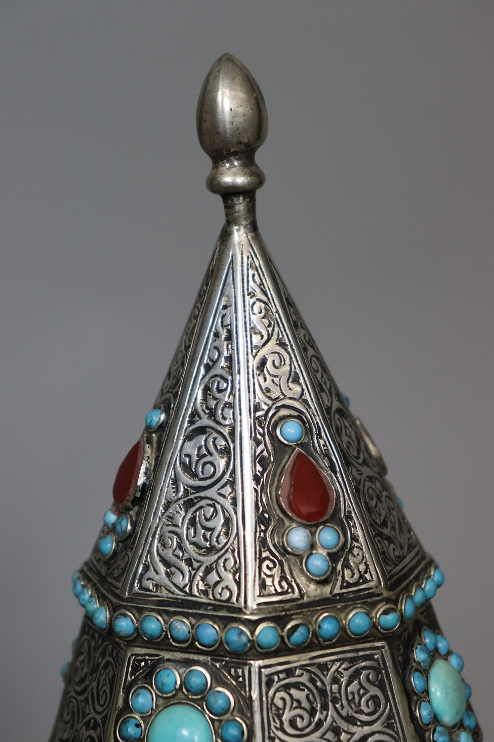 nickel silver box jewelry box casket Lidded Box / Bowl entree dishes Bowl Tureen With Lid  from Afghanistan pyramid 21/B