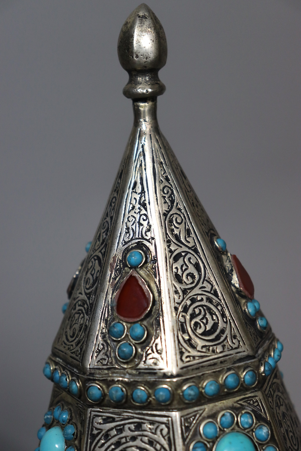 nickel silver box jewelry box casket Lidded Box / Bowl entree dishes Bowl Tureen With Lid  from Afghanistan pyramid 21/A