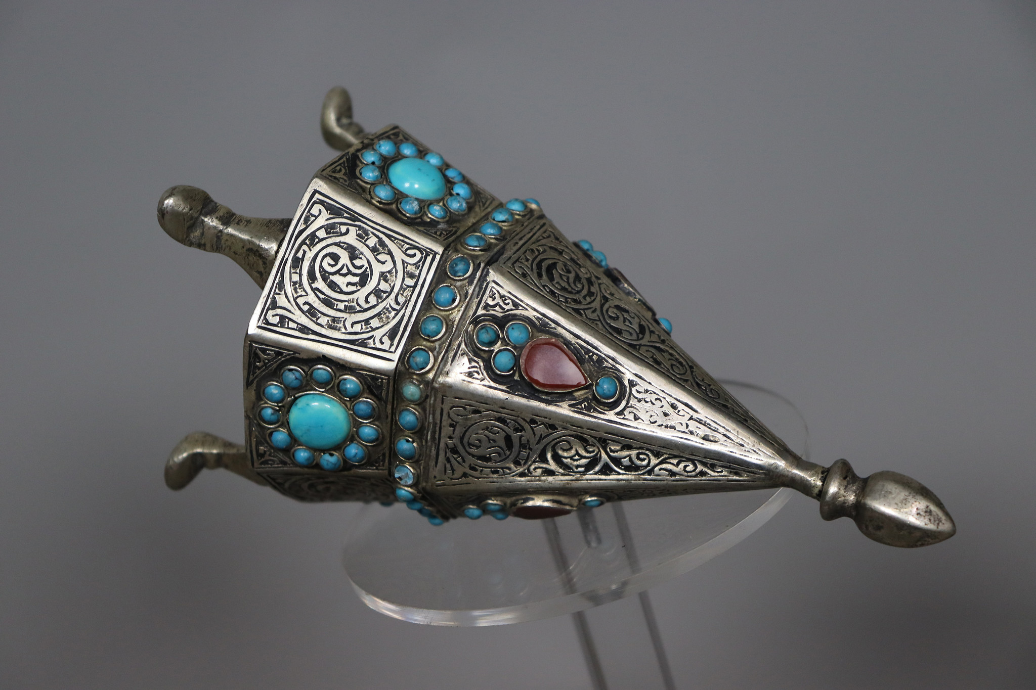 nickel silver box jewelry box casket Lidded Box / Bowl entree dishes Bowl Tureen With Lid  from Afghanistan pyramid 21/A