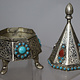 nickel silver box jewelry box casket Lidded Box / Bowl entree dishes Bowl Tureen With Lid  from Afghanistan pyramid 21/A