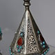 nickel silver box jewelry box casket Lidded Box / Bowl entree dishes Bowl Tureen With Lid  from Afghanistan pyramid 21/A