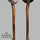 Antique large serving spoons from Afghanistan Nuristan with a beautiful rich patina