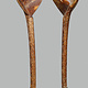 Antique large serving spoons from Afghanistan Nuristan with a beautiful rich patina