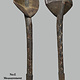 Antique large serving spoons from Afghanistan Nuristan with a beautiful rich patina