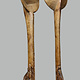Antique large serving spoons from Afghanistan Nuristan with a beautiful rich patina