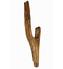 antique orient solid hand-carved wooden hook from Nuristan Afghanistan kohistan Pakistan  19 century Exklusiv 22/B