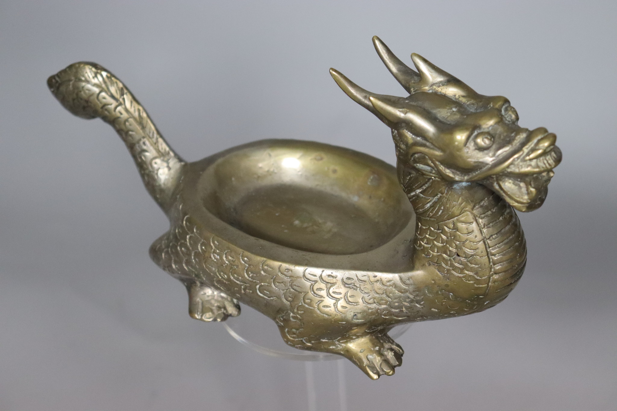 vintage DRAGON sculpture Bronze dragon bowl