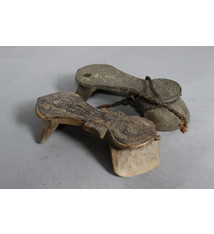 Antique 19th C Pakistan Swat Valley Handmade Wooden Carved  Sandal Nuristan Afghanistan Shoes No:A