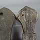 Antik 19. Jh. Pakistan Swat Valley handgefertigte Holz geschnitzte Sandale Nuristan Afghanistan Schuhe Nr.: A