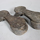 Antique 19th C Pakistan Swat Valley Handmade Wooden Carved  Sandal Nuristan Afghanistan Shoes No:B
