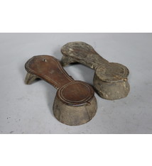 Antique 19th C Pakistan Swat Valley Handmade Wooden Carved  Sandal Nuristan Afghanistan Shoes No:C