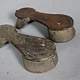 Antique 19th C Pakistan Swat Valley Handmade Wooden Carved  Sandal Nuristan Afghanistan Shoes No:C