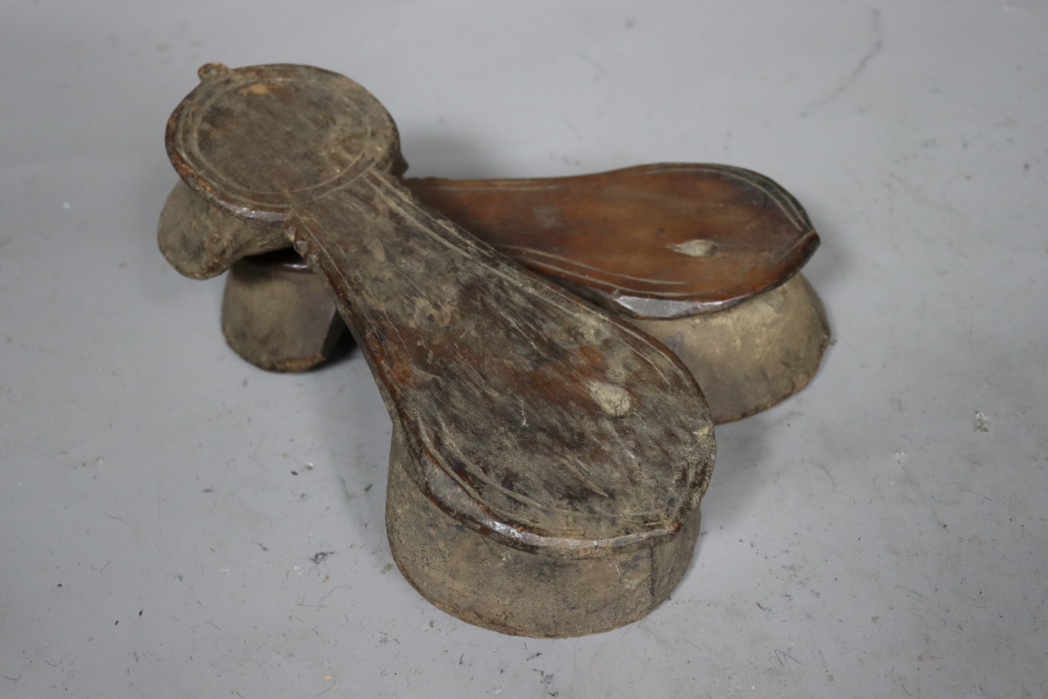 Antique 19th C Pakistan Swat Valley Handmade Wooden Carved  Sandal Nuristan Afghanistan Shoes No:C
