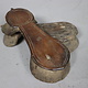 Antique 19th C Pakistan Swat Valley Handmade Wooden Carved  Sandal Nuristan Afghanistan Shoes No:C