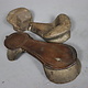 Antique 19th C Pakistan Swat Valley Handmade Wooden Carved  Sandal Nuristan Afghanistan Shoes No:C