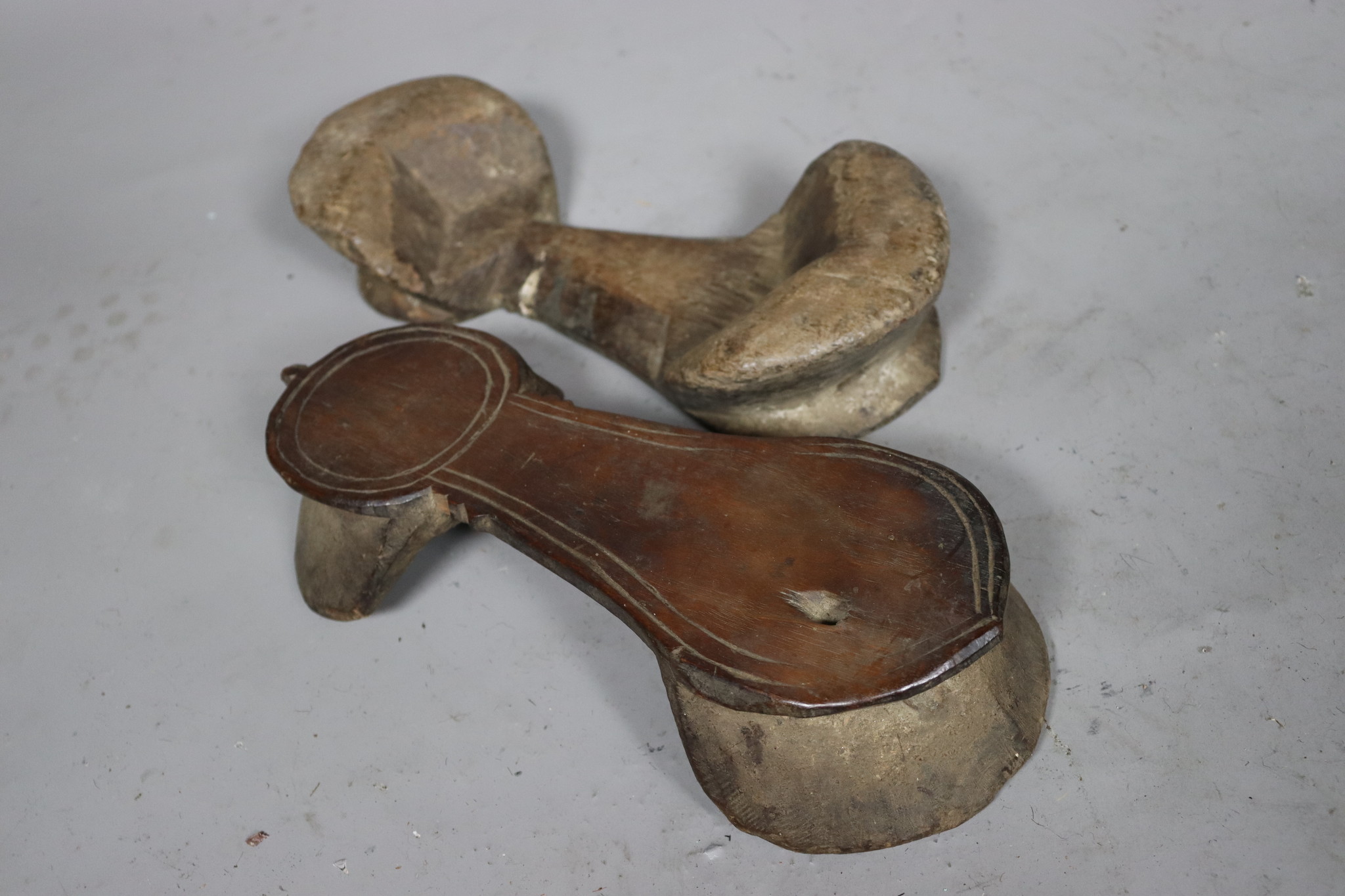 Antik 19. Jh. Pakistan Swat Valley handgefertigte Holz geschnitzte Sandale Nuristan Afghanistan Schuhe Nr.: C