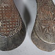 Antique 19th C Pakistan Swat Valley Handmade Wooden Carved  Sandal Nuristan Afghanistan Shoes No:D