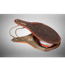 Antique Uzbek or Kyrgyz Cup Holder Leather Ethnographic