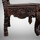 Pair Antique 19thC Anglo Indian Chairs Large Heavily Carved Anglo-Indian Elephants