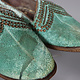 Antique Uzbeki weding leather Shoe, Afghanistan, around 1850