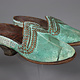 Antique Uzbeki weding leather Shoe, Afghanistan, around 1850