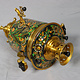 Antique Imperial Russian Tula charcoal Brass Samovar hand painted