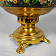 Antique Imperial Russian Tula charcoal Brass Samovar hand painted