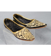 antik und sehr seltener nomaden Frauen Hochzeit Schuhe schnabelschuhe aus Afghanistan Pakistan Indien schwarz