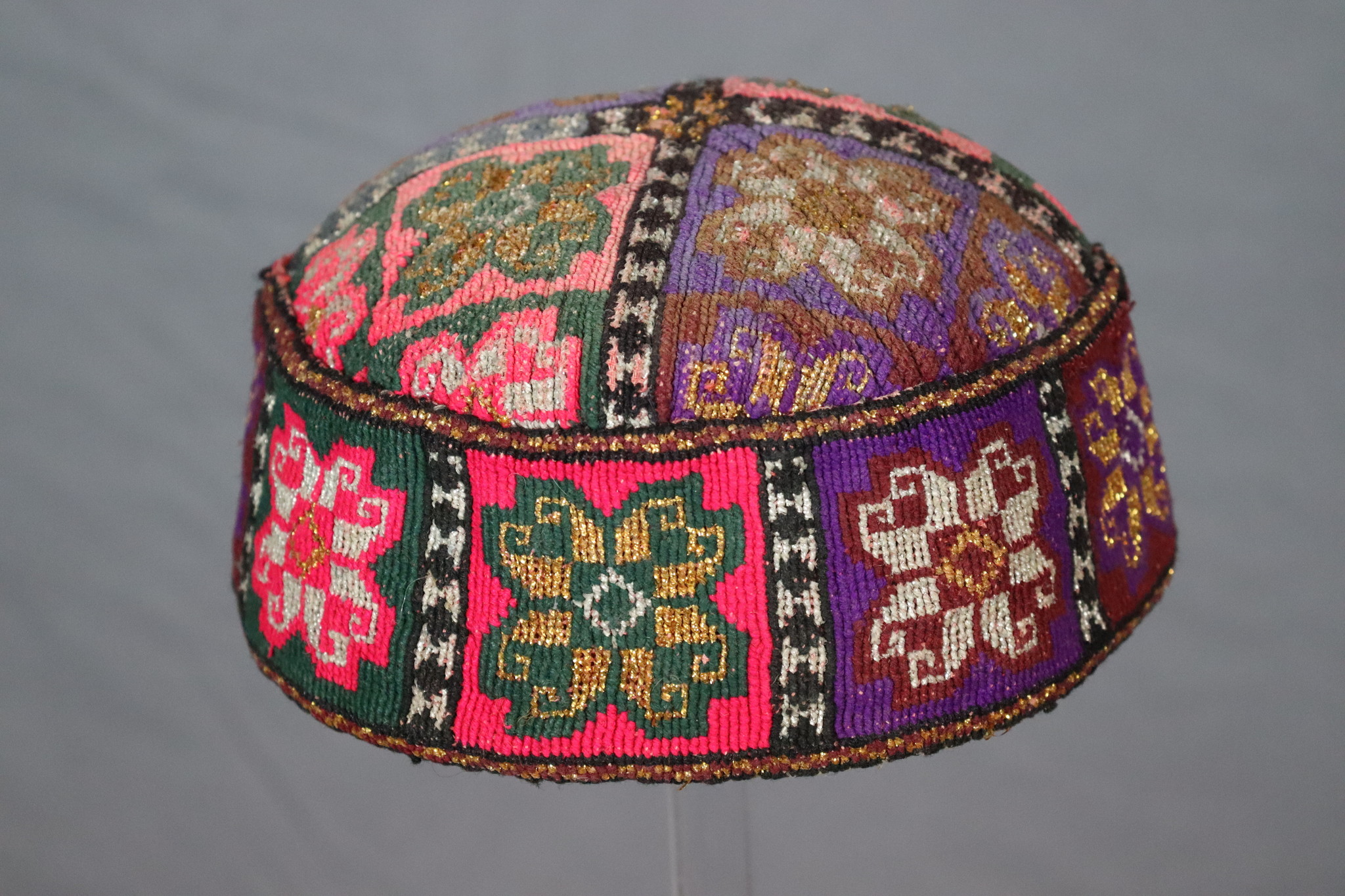 vintag hand embroidered  cap hat  from Afghanistn and Uzbekistan No:22/ 3
