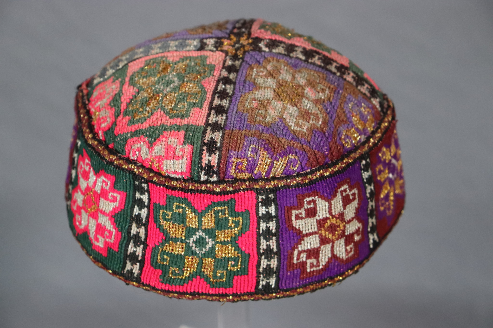 vintag hand embroidered  cap hat  from Afghanistn and Uzbekistan No:22/ 3