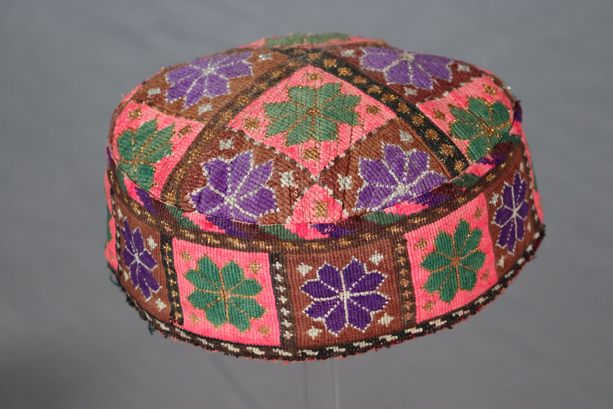 vintag hand embroidered  cap hat  from Afghanistn and Uzbekistan No:22/5