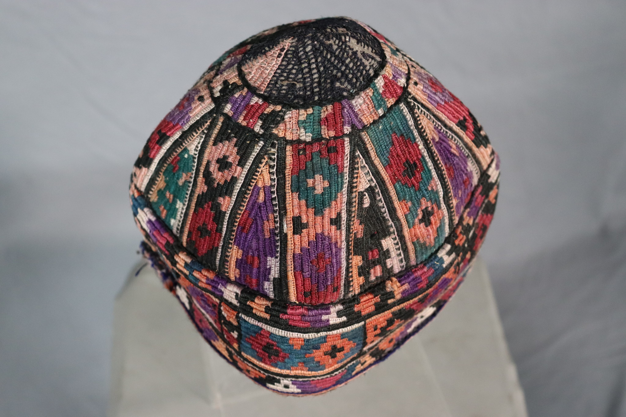 vintag hand embroidered  cap hat  from Afghanistn and Uzbekistan No:22/7