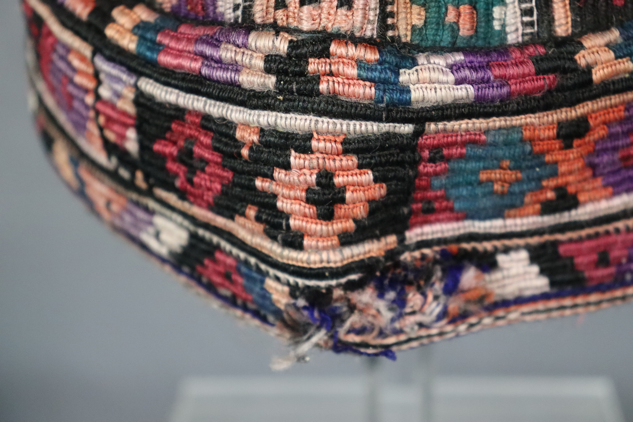 vintag hand embroidered  cap hat  from Afghanistn and Uzbekistan No:22/7