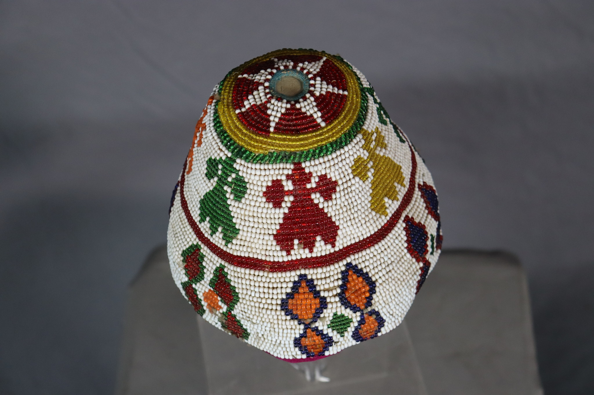 Antique Glass Beaded Hat hat cap from Afghanistn and Pakistan No:22/ 8